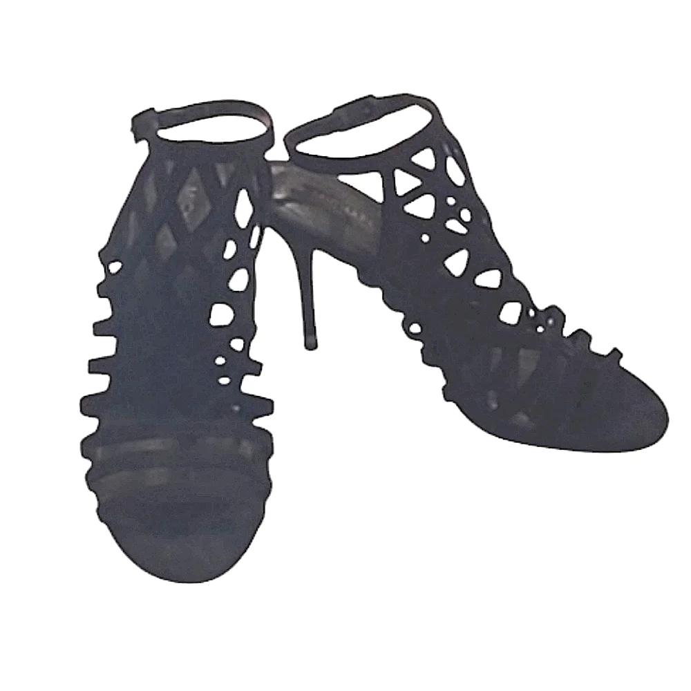 Michael Kors Trinity Ankle Strap Cage Sandal Suede Stiletto Slingback High Heel